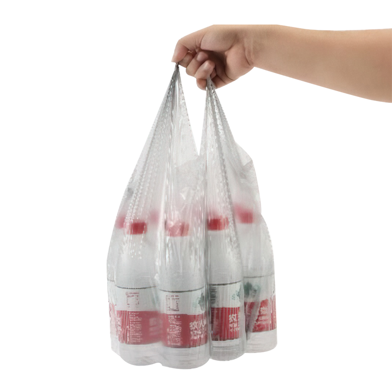 Multicolor print vest trash bag